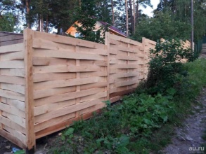 Деревянный забор плетёнка 80 метров фото в Павловском Посаде