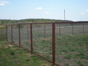 Забор из сетки рабицы в натяг секционный 12 метров фото в Павловском Посаде